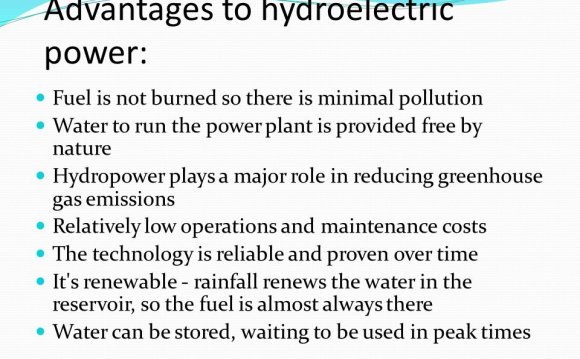 Advantages to hydroelectric