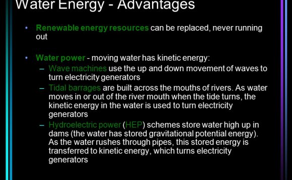 Water Energy - Advantages
