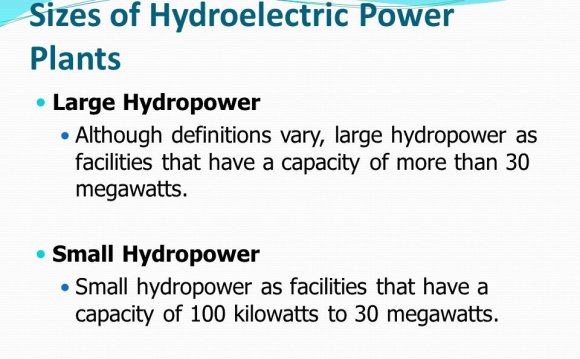 Sizes of Hydroelectric Power