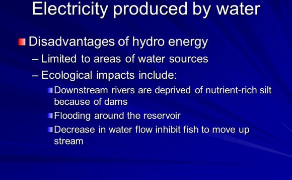 Disadvantages of Hydro energy
