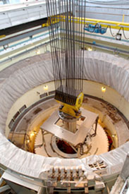 Inside view of a huge turbine