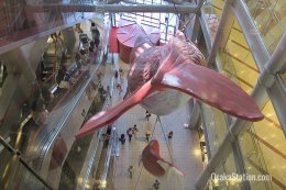 Looking down on the Tatsuya Ishi’s suspended whales
