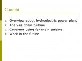 About hydroelectric power plant