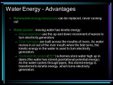 Advantages of water turbines