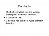 Fun Facts about hydroelectric power