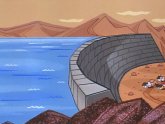 How to draw a dam for kids?
