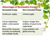 Merit and demerit of renewable energy