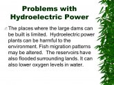 Problems with hydroelectric power